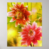 Paire De Fleurs Rouge Et Blanc Art Distorti