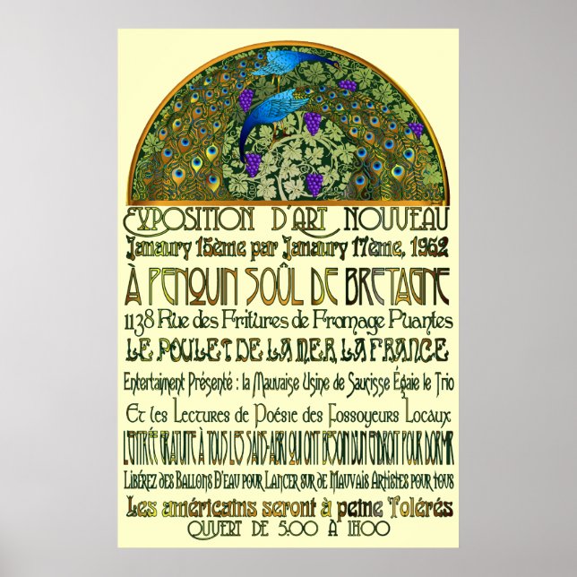 Poster Paire Peacock (Devant)