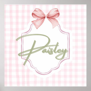 Poster Paisley Baby Girl En vichy