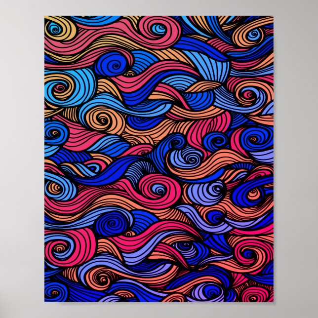 Poster Paisley haché (Devant)