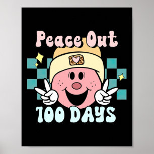 Poster Paix 100 Jours De Smile Scolaire Face À Retro Groo