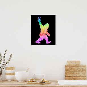 Poster Paix Amour Bigfoot