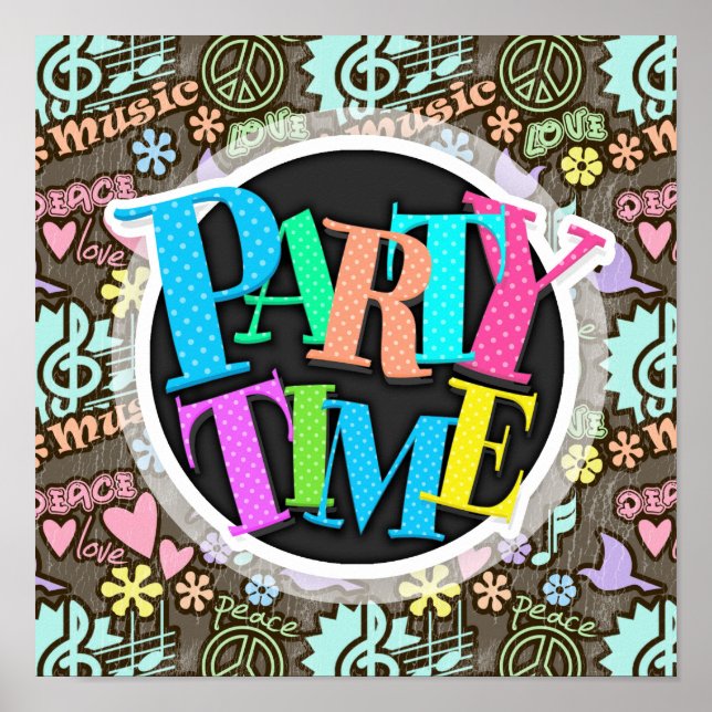 Poster Paix, amour, musique (Devant)