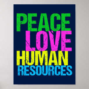Poster Paix Amour Ressources Humaines