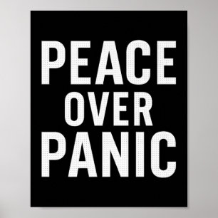 Poster Paix contre panique. Stoïque, Motivationnel, Citat