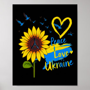 Poster Paix de tournesol Amour Ukraine Drapeau Ukraine Ca