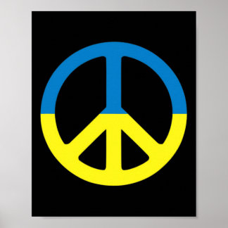 Poster Paix en Ukraine. Solidarité avec l'Ukraine. Soutie