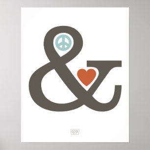 Poster Paix et amour (séries d'esperluète)