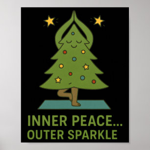 Poster Paix intérieure Éclat extérieur Mignon Arbre de No