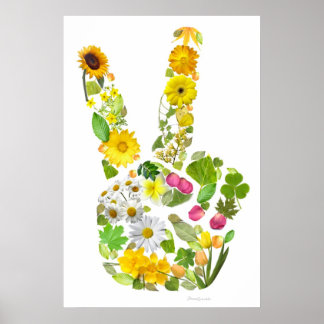 Poster Paix sur papier