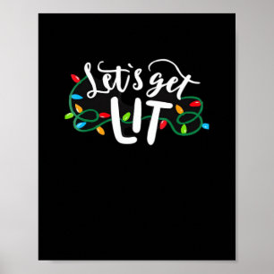 Poster Pajamas de Noël Drôle Fantastique Obtenons Lit Noë