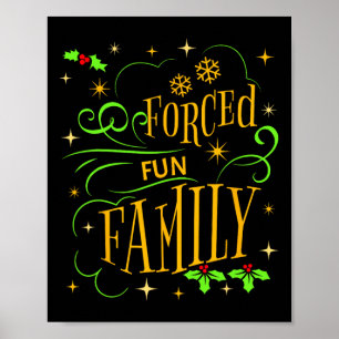 Poster Pajamas de Noël Fun Family Forcé Light Père Noël H