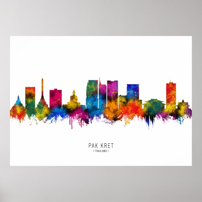 Poster Pak Kret Thailand Skyline (Devant)
