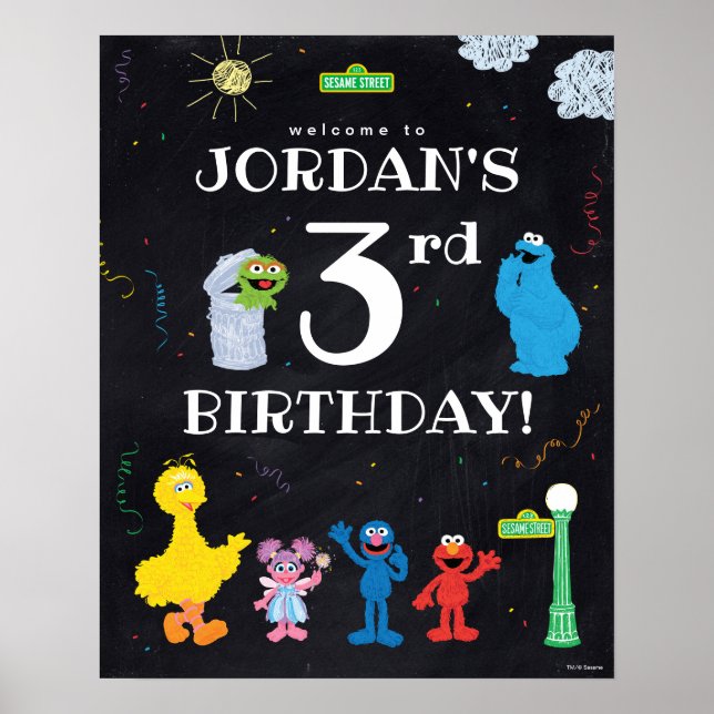 Poster Pal de rue Sésame | Accueil pour le 3e anniversair (Devant)