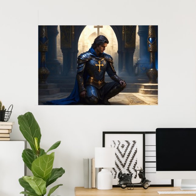 Poster Paladin de la prière complice (Bureau à domicile)