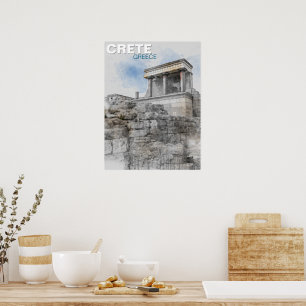 Poster Palais de Knossos – Ruines Minoennes Anciennes Art