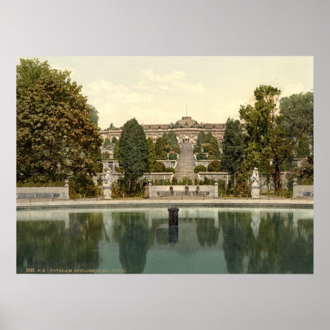 Poster Palais de Sanssouci, Potsdam, Berlin, Allemagne (Devant)