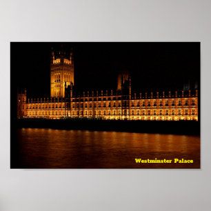 Poster Palais de Westminster la nuit