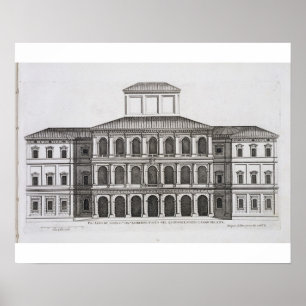 Poster Palazzo Barberini sur le Quirinale, terminé 1630,
