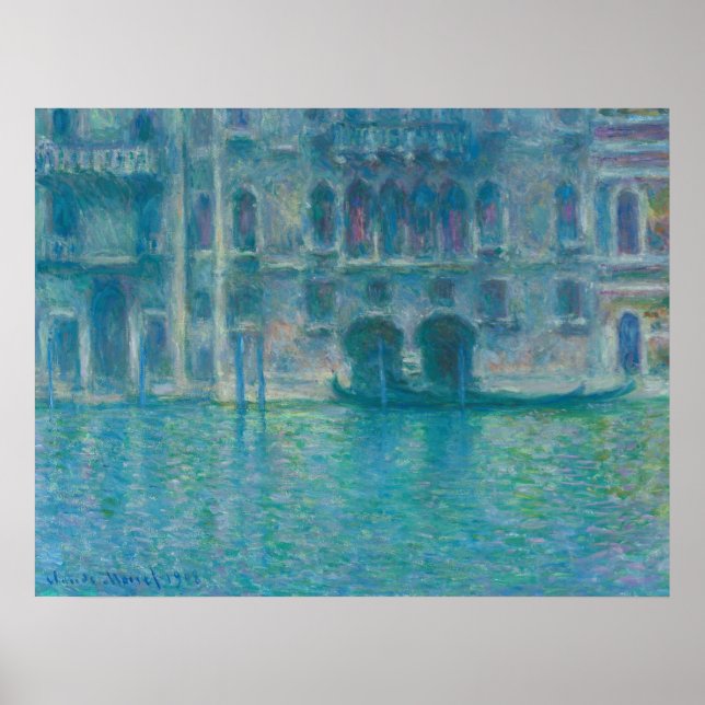 Poster Palazzo da Mula, Venise - Claude Monet Fine Art (Devant)