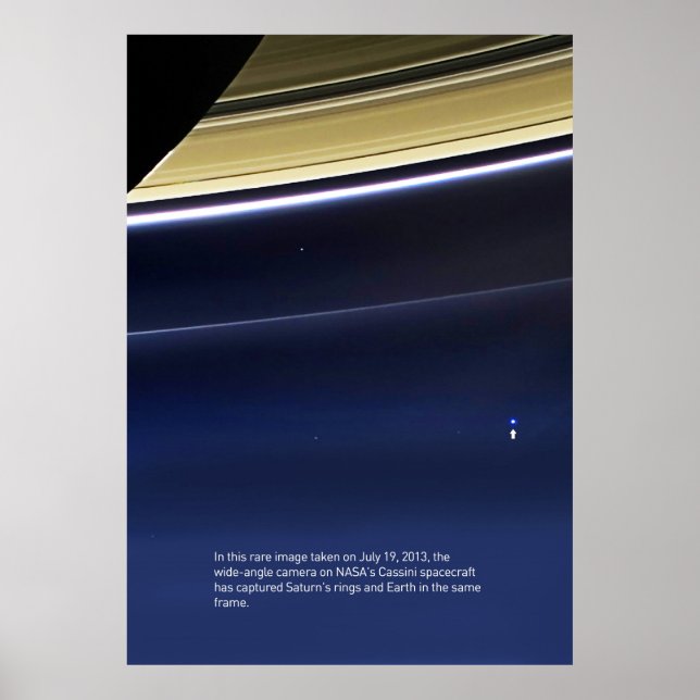 Poster Pale Blue Dot - Cassini ⛔ qualité HQ (Devant)