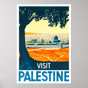 Poster Palestine vintage travel