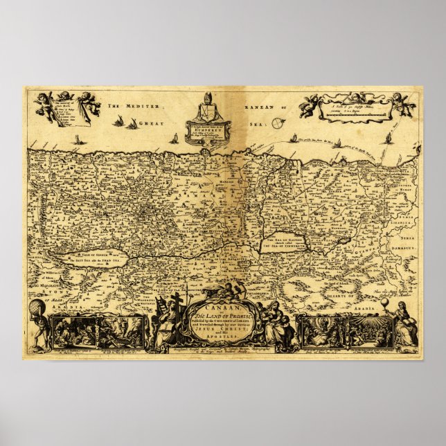 Poster PalestineCarte panoramiquePalestine 2 (Devant)