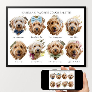 Poster Palette de couleurs mignonne personnalisée avec ph