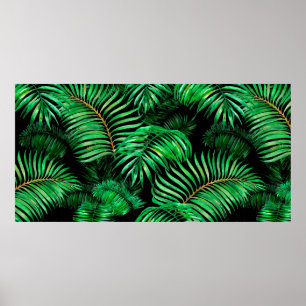 Poster Palm vert feuille motif