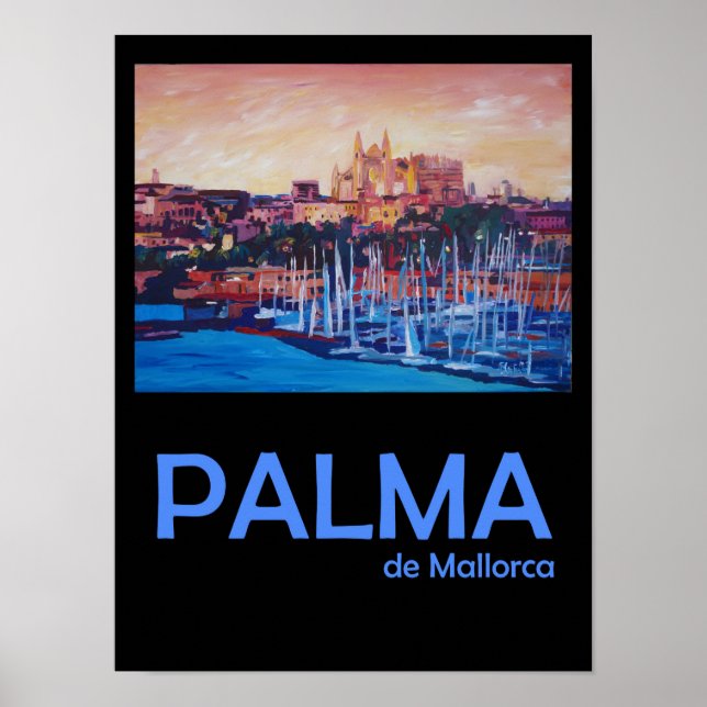 Poster Palma de Mallorca Voyage rétro (Devant)