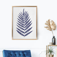 Palme de foune minimaliste Feuille Marine Bleu Nat