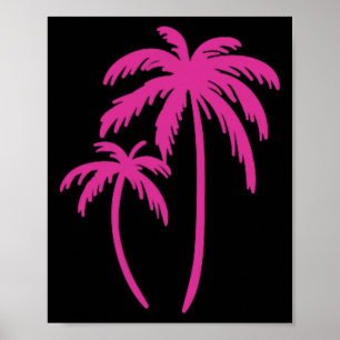 Poster Palmier rose nain Arbre mignon Vacances d'été Hawa
