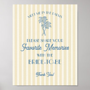 Poster Palmiers jaunes de Palm Springs Souvenirs préférés