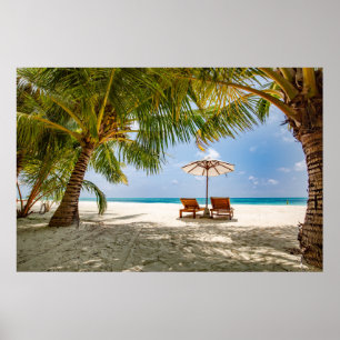 Poster Palmiers Moody Sky