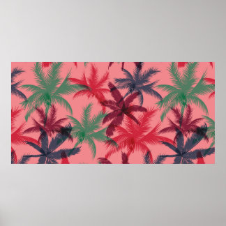 Poster Palmiers sans couture motif