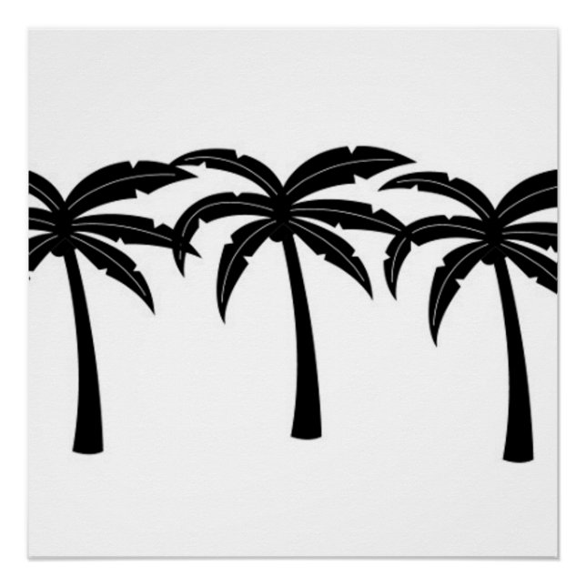 Poster Palmiers tropicaux (Devant)