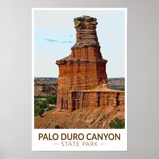 Poster Palo Duro Canyon State Park Texas Art (Devant)