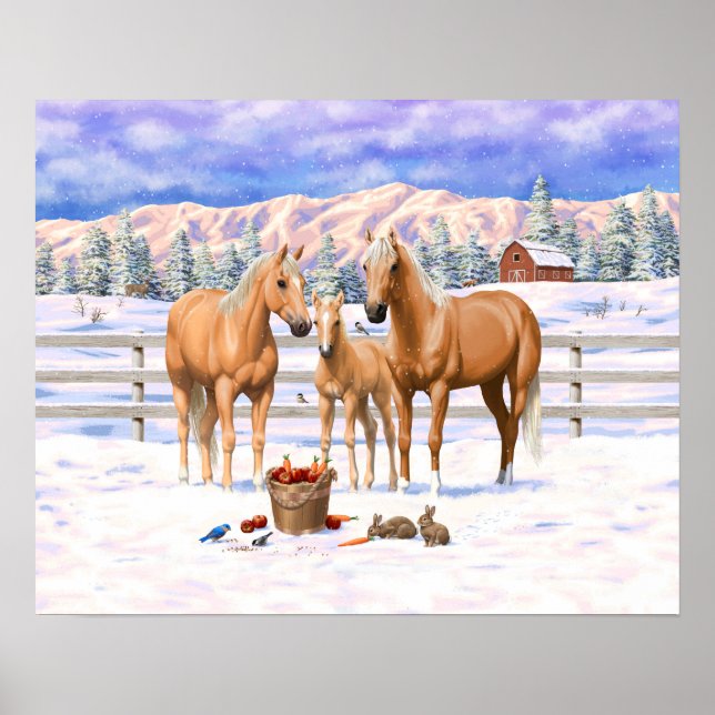 Poster Palomino Quarter Horses (Devant)