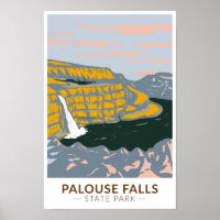 Palouse Falls State Park Washington Vintage