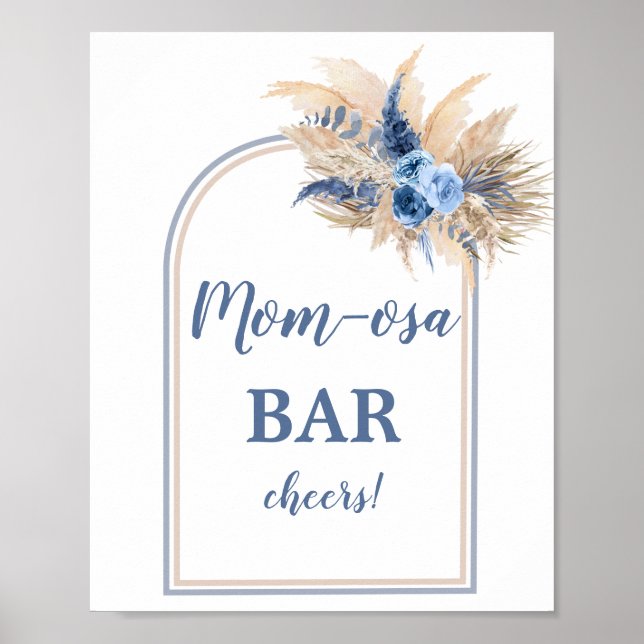 Poster Pampas Grass Arch Momosa Bar Symbole garçon (Devant)