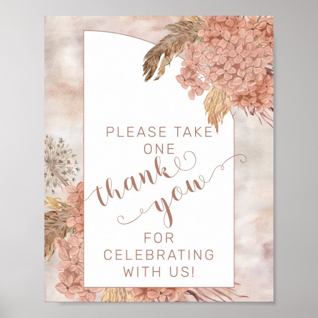 Poster Pampas Grass Hydrangeas S'Il Vous Plaît Prendre Un (Devant)