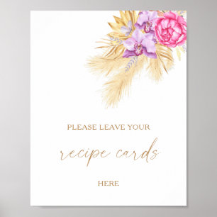 Poster Pampas grass - Votre carte de recettes ici