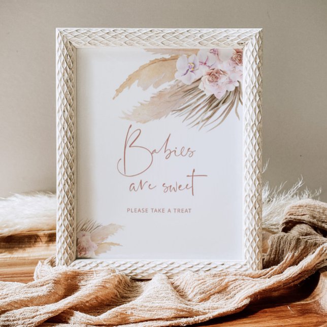 Poster Pampas herbe bohème Les bébés sont doux (Créateur téléchargé)