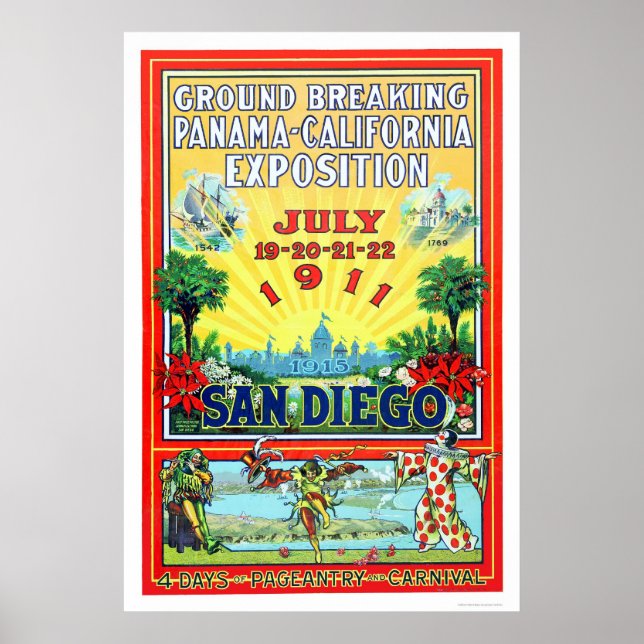 Poster Panama - Californie Exposition à San Diego 1911 (Devant)