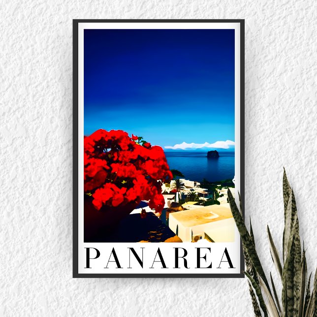 Poster Panarea de l'île italienne - Style méditerranéen b (Créateur téléchargé)