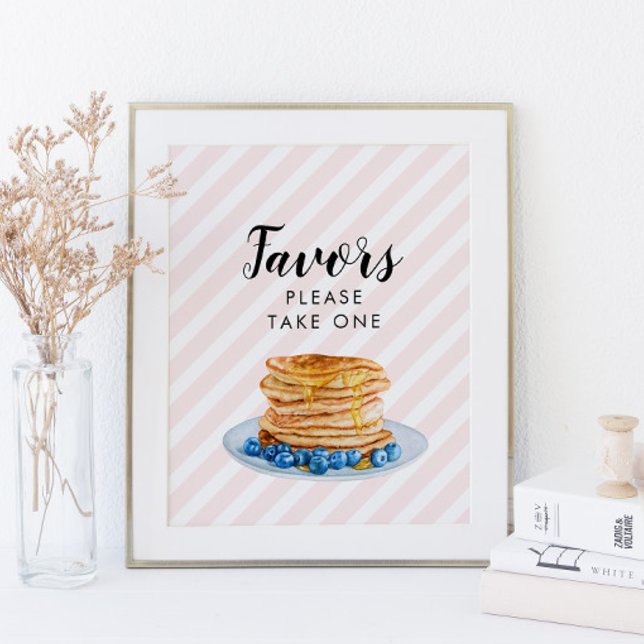 Poster Pancake rose Faveur de Salle de Mariage Petit Déje (Créateur téléchargé)