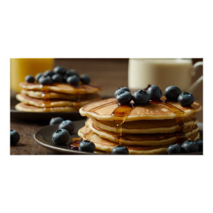 Poster Pancakes aux bleuets