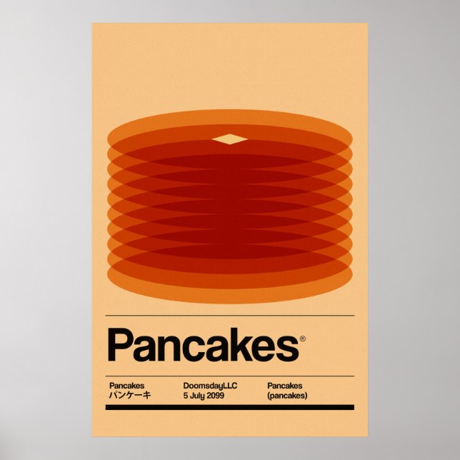 Poster Pancakes minimalistes (Devant)