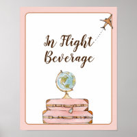 Pancarte Boissons en vol mariage