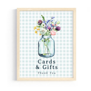 Poster Pancarte Cartes & Cadeaux en Jarre Maçonne Fleur d